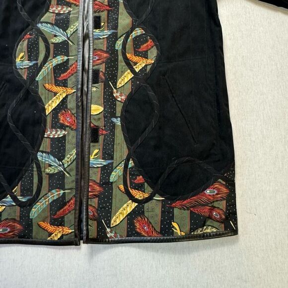 Vintage KOOS Of Course Vinyl Quilted Reversible Jacket Sz 1X - Picture 3 of 11